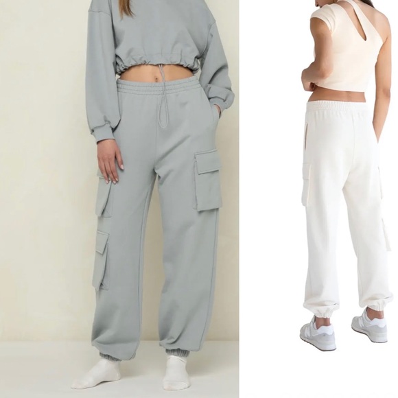 SOLD oak refined cargo joggers xs/s cream ivory - Picture 6 of 9